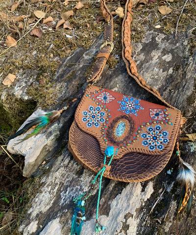 Earth and Sky Messenger Leather Bag image 1