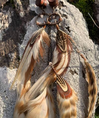 XL Long Feather Earrings Plugs 12mm image 1