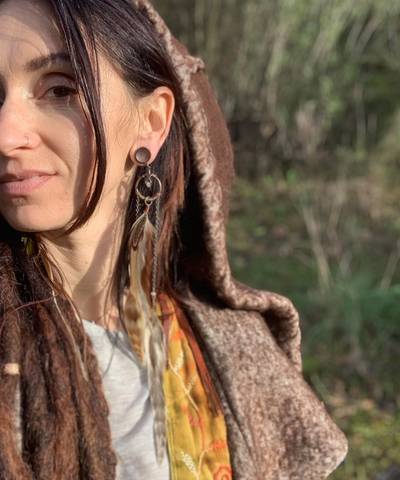 XL Long Feather Earrings Plugs 12mm image 9