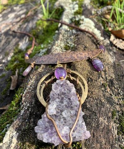 Amethyst Persephone Metalwork Necklace image 7