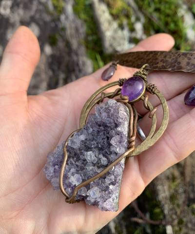 Amethyst Persephone Metalwork Necklace image 2