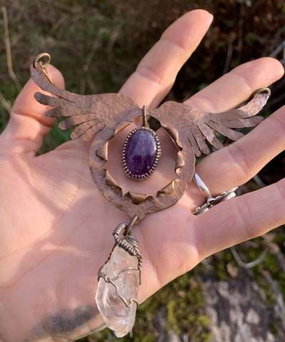 Angel Wings Amethyst Necklace image 5