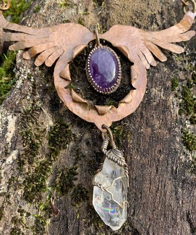 Angel Wings Amethyst Necklace image 6
