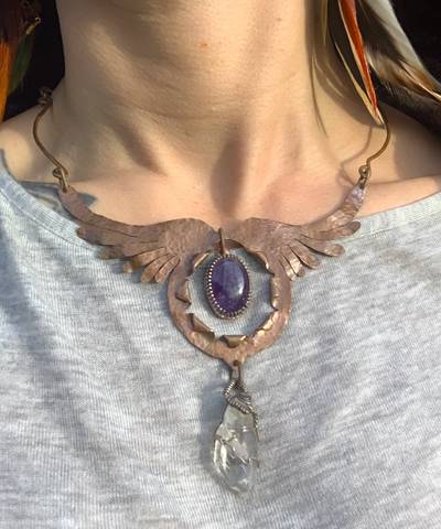 Angel Wings Amethyst Necklace image 8