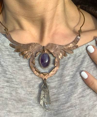 Angel Wings Amethyst Necklace image 9