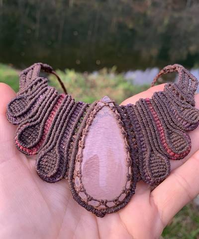 Rose Quarts Butterfly Necklace image 6