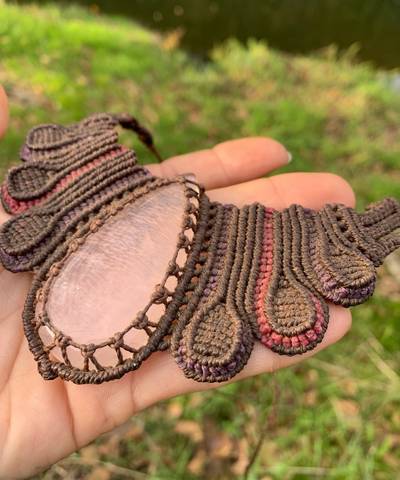 Rose Quarts Butterfly Necklace image 1