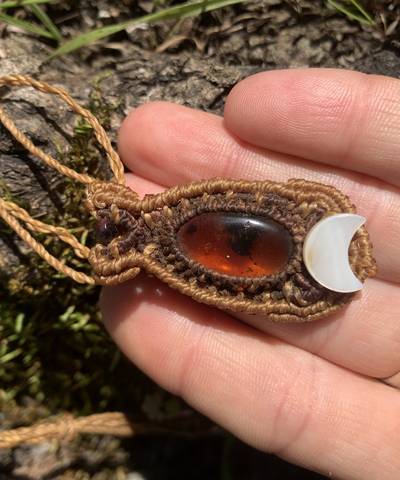 Lunula of the Old Sea Micro Necklace image 1
