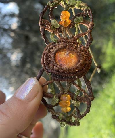 Honey and Moss Elven Bracelet image 5