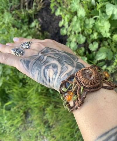 Honey and Moss Elven Bracelet image 7