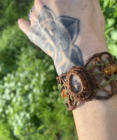 Honey and Moss Elven Bracelet image 8