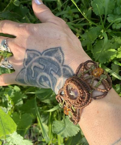 Honey and Moss Elven Bracelet image 9